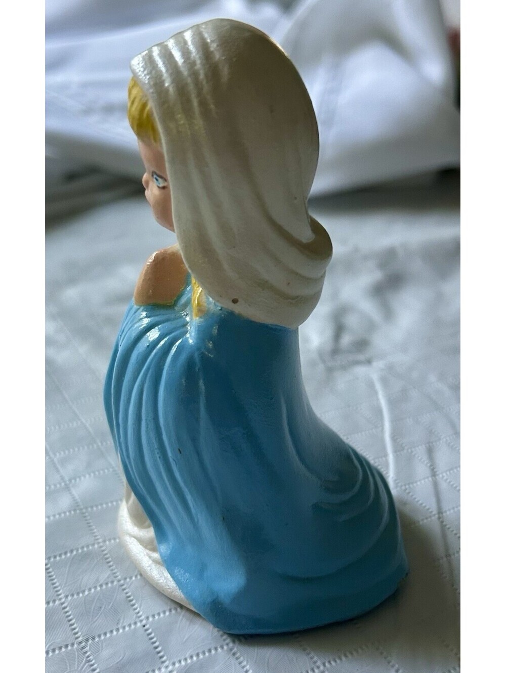 Vtg 1975 Hand Painted Nativity Figures Mary & Joseph Chalk Ware Christmas Creche - Picture 4 of 9